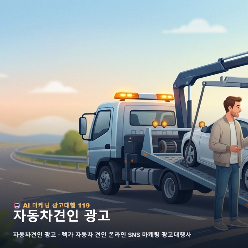 24시렉카 현장 자동차 견인 출동콜 온라인 마케팅 수량 증대 광고대행사 관련 이미지 1