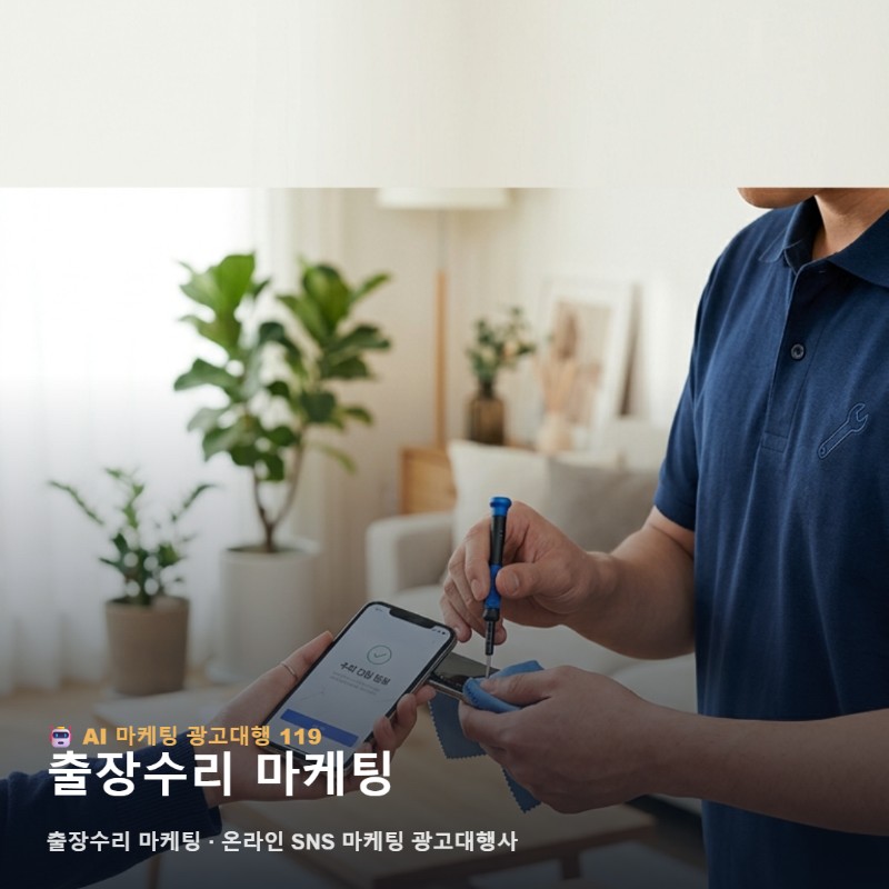 가전 수리 기사를 위한 마케팅 광고 및 지역 출장 문의 확보 관련 이미지 1