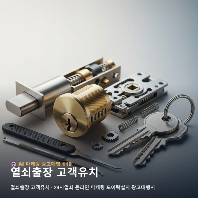 [열쇠 사장님] 24시열쇠 마케팅·도어락설치 광고대행 | 심야 출동 DB 확보 관련 이미지 1